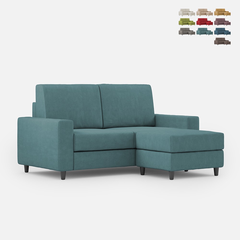 Moderner 2-Sitzer Stoffsofa 168cm mit Fußhocker Sakar 140P