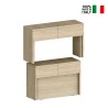 Set: 2 ausziehbare Bänke 66-290 cm für Esstisch Pratika A + B 