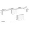 Set: 2 ausziehbare Bänke 66-290 cm für Esstisch Pratika A + B 