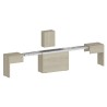 Set: 2 ausziehbare Bänke 66-290 cm für Esstisch Pratika A + B 