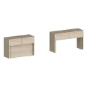 Set: 2 ausziehbare Bänke 66-290 cm für Esstisch Pratika A + B 