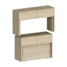 Set: 2 ausziehbare Bänke 66-290 cm für Esstisch Pratika A + B 