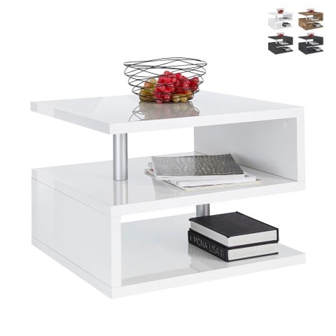 Moderner eleganter Couchtisch mit 2 Ablagen Zeta 55 Aktion
