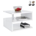 Moderner eleganter Couchtisch mit 2 Ablagen Zeta 55 Aktion