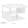 Moderner eleganter Couchtisch mit 2 Ablagen Zeta 55 