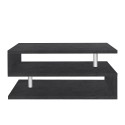 Moderner rechteckiger Couchtisch 90x55cm mit 2 Ablagen Zeta 90 