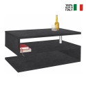 Moderner rechteckiger Couchtisch 90x55cm mit 2 Ablagen Zeta 90 Eigenschaften