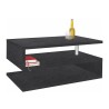 Moderner rechteckiger Couchtisch 90x55cm mit 2 Ablagen Zeta 90 