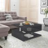 Moderner rechteckiger Couchtisch 90x55cm mit 2 Ablagen Zeta 90 Katalog