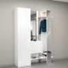 Garderoben-Set mit Schuhschrank, Schrank, Kleiderhaken und 2 Spiegeln Guapa Sales
