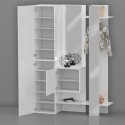 Garderoben-Set mit Schuhschrank, Schrank, Kleiderhaken und 2 Spiegeln Guapa Rabatte