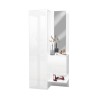 Set: Garderobenschrank mit Schuhregal und Spiegeltür in Hochglanz Weiß Chica Angebot