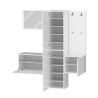 Set Schuhschrank Garderobenschrank Spiegel Kleiderständer 2 Möbelstücke Linda Katalog