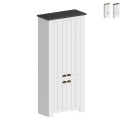 Hillrose Mehrzweck-Schuhschrank, 4 Türen, 84x42x200cm, klassisch weiß Aktion