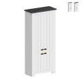 Hillrose Mehrzweck-Schuhschrank, 4 Türen, 84x42x200cm, klassisch weiß Aktion