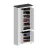 Hillrose Mehrzweck-Schuhschrank, 4 Türen, 84x42x200cm, klassisch weiß Maße