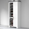 Hillrose Mehrzweck-Schuhschrank, 4 Türen, 84x42x200cm, klassisch weiß 