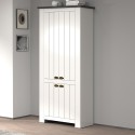 Hillrose Mehrzweck-Schuhschrank, 4 Türen, 84x42x200cm, klassisch weiß Angebot