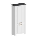 Hillrose Mehrzweck-Schuhschrank, 4 Türen, 84x42x200cm, klassisch weiß Lagerbestand