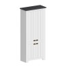 Hillrose Mehrzweck-Schuhschrank, 4 Türen, 84x42x200cm, klassisch weiß Lagerbestand