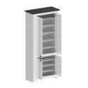 Hillrose Mehrzweck-Schuhschrank, 4 Türen, 84x42x200cm, klassisch weiß Modell