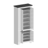 Hillrose Mehrzweck-Schuhschrank, 4 Türen, 84x42x200cm, klassisch weiß Modell