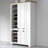 Großes weißes Mehrzweck-Schuhschrank Elaisa 114x42x200cm 6 Türen 
