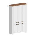 Großes weißes Mehrzweck-Schuhschrank Elaisa 114x42x200cm 6 Türen Lagerbestand