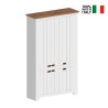 Großes weißes Mehrzweck-Schuhschrank Elaisa 114x42x200cm 6 Türen Rabatte