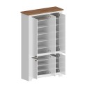Großes weißes Mehrzweck-Schuhschrank Elaisa 114x42x200cm 6 Türen Modell