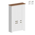Großes weißes Mehrzweck-Schuhschrank Elaisa 114x42x200cm 6 Türen Aktion