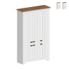 Großes weißes Mehrzweck-Schuhschrank Elaisa 114x42x200cm 6 Türen Aktion