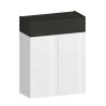 Moderne Schuhregal Weiß 2 Türen 4 Ablagen 76x34x100cm Ayenne Eigenschaften