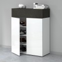 Moderne Schuhregal Weiß 2 Türen 4 Ablagen 76x34x100cm Ayenne Kosten