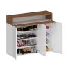 Moderne weiße Schuhschrank Aida, 3 Türen, 8 Fächer, 110x34x100cm Preis
