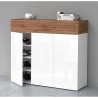 Moderne weiße Schuhschrank Aida, 3 Türen, 8 Fächer, 110x34x100cm Sales