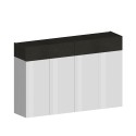 Moderne weiße Schuhschrank 4 Türen 8 Fächer Holz 152x34x100cm Darice Eigenschaften
