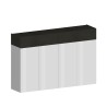 Moderne weiße Schuhschrank 4 Türen 8 Fächer Holz 152x34x100cm Darice Eigenschaften