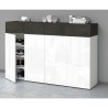 Moderne weiße Schuhschrank 4 Türen 8 Fächer Holz 152x34x100cm Darice Kosten