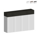 Moderne weiße Schuhschrank 4 Türen 8 Fächer Holz 152x34x100cm Darice Verkauf
