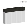 Moderne weiße Schuhschrank 4 Türen 8 Fächer Holz 152x34x100cm Darice Verkauf