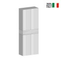Hanad Schuhschrank mit 4 Türen und 10 Einlegeböden 76x34x200cm Weiß Auswahl