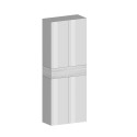 Hanad Schuhschrank mit 4 Türen und 10 Einlegeböden 76x34x200cm Weiß 