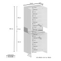 Hanad Schuhschrank mit 4 Türen und 10 Einlegeböden 76x34x200cm Weiß 