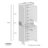 Hanad Schuhschrank mit 4 Türen und 10 Einlegeböden 76x34x200cm Weiß 