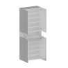 Hanad Schuhschrank mit 4 Türen und 10 Einlegeböden 76x34x200cm Weiß 