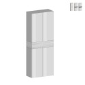 Hanad Schuhschrank mit 4 Türen und 10 Einlegeböden 76x34x200cm Weiß Verkauf