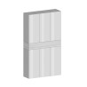 Moderner großer Schuhschrank 114x34x200cm, 6 Türen, 10 Regale, Dettey 