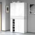 Moderner großer Schuhschrank 114x34x200cm, 6 Türen, 10 Regale, Dettey Katalog
