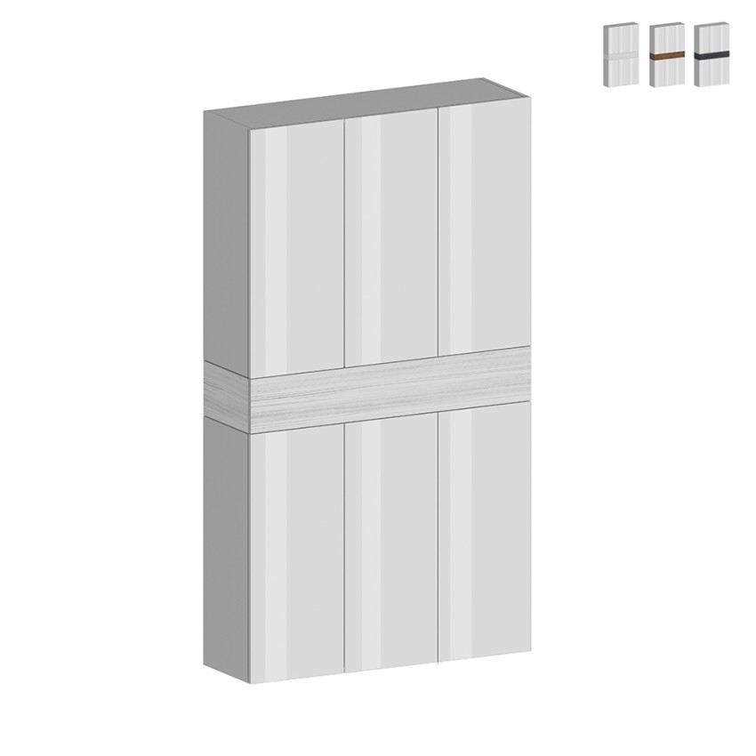 Moderner großer Schuhschrank 114x34x200cm, 6 Türen, 10 Regale, Dettey Angebot Moderner großer Schuhschrank 114x34x200cm, 6 Türen, 10 Regale, Dettey Angebot